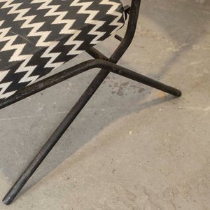 Silla Plegable Baja Tapizada Estructura Metálica Diseño Zigzag - imagen 2