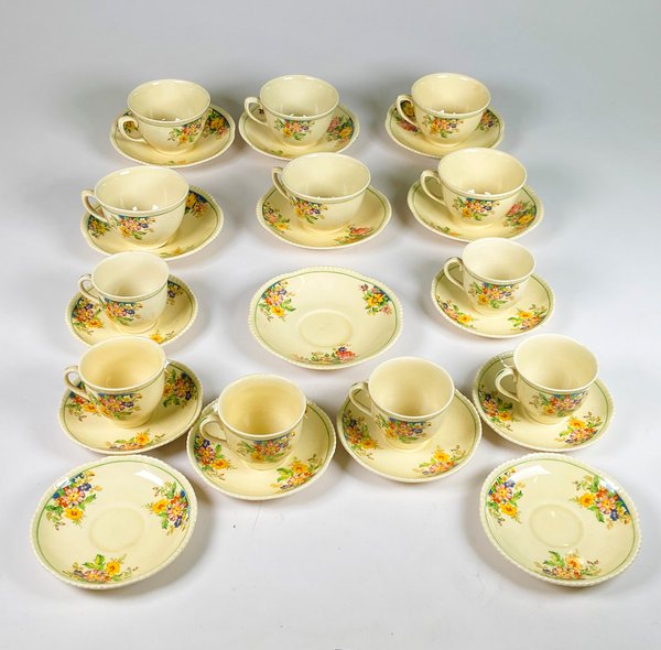 Lote siguiente: Colección de loza inglesa para té y café