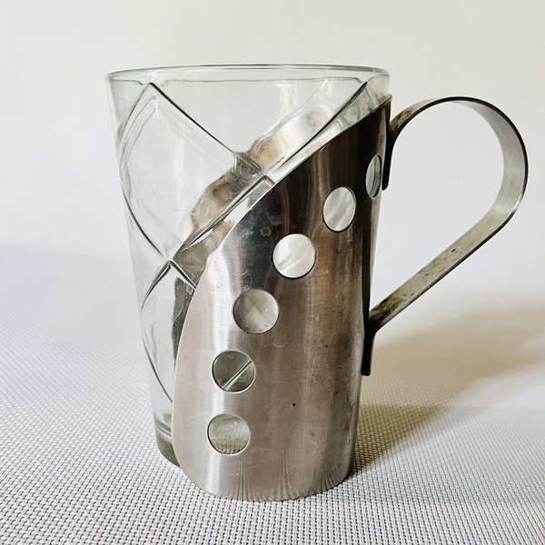 Taza jarra y colador de té vintage marca Hercules en caja - imagen 3