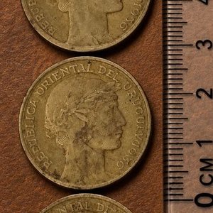 Lote de 3 Monedas de 10 Centésimos Uruguay 1956 - imagen 2