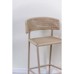 Banqueta Alta para Barra de Aluminio y Cuerda Náutica Color Beige - imagen 2