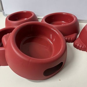 Set de 5 Comederos Plásticos para Mascotas Color Terracota - imagen 4