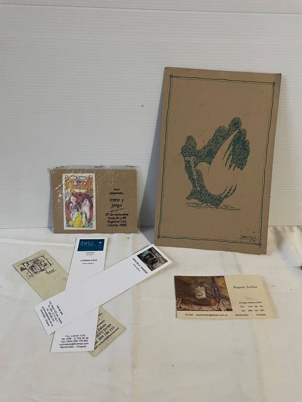 Invitaciones y Tarjetas de Colección de Jorge Presno y otros artistas