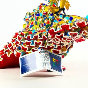 Figura Bailarina Española Colorida en Pasta, 20 cm - imagen 6