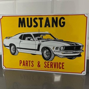 Lote siguiente: Chapa Decorativa Mustang "Parts & Service" Amarilla