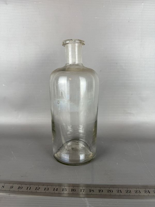 Frasco de Farmacia de Vidrio Transparente