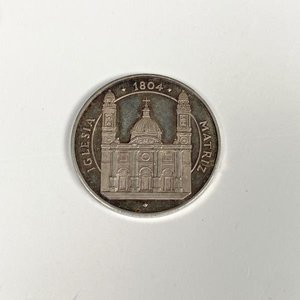 Moneda Conmemorativa Plata Iglesia Matriz Montevideo 1804-1976 - imagen 1