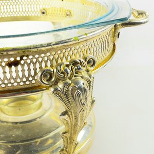 Fuente de Vidrio con Calentador y Tapa Metálica - 23 cm - imagen 3
