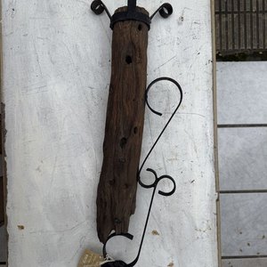 Lámpara Artesanal de Madera y Hierro Forjado a Terminar - imagen 7