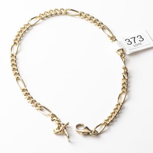 Lote siguiente: Pulsera de Oro 18k con Eslabones Chatos - 20 cm