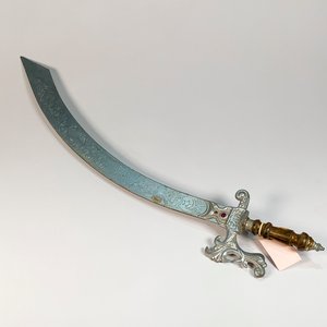 Réplica de Espada Árabe Labrada con Cabo de Madera - 90 cm - imagen 1