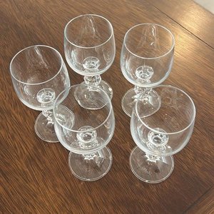 Juego de 5 Copas de Cristal Estilo Clásico - imagen 3