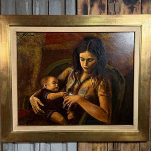 Lote anterior: Pintura "Maternidad" de Ángel Tejera, Acrílico sobre Fibra, 60 x 74 cm