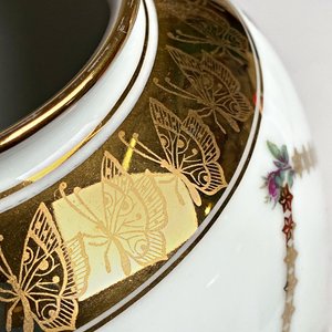 Dos Floreros de Porcelana Alemana Arzberg Decorados con Mariposas y Flores - imagen 3