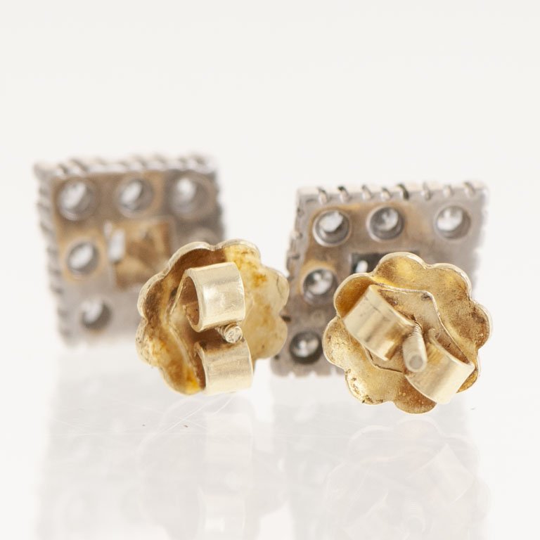 Par de tornillos oro 18k con brillantes - imagen 2