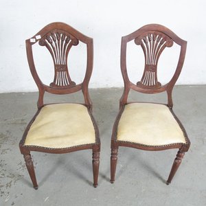 Par de Sillas Inglesas Estilo Peineta con Asientos de Neosky - imagen 2