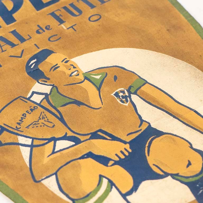 Banderín del Campeón Mundial de Fútbol Brasil 1958 - imagen 2