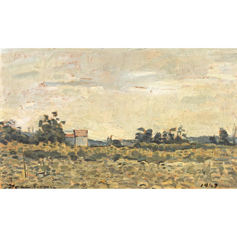 Lote siguiente: Horacio Torres. Paisaje de campo. Óleo sobre cartón, 1949.