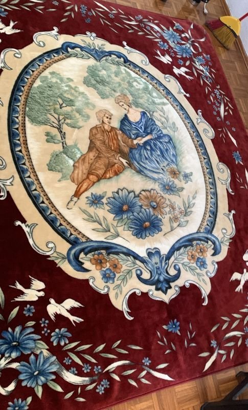 Lote siguiente: Acolchado gruesa dos plazas, decorativo, tejido de terciopelo
