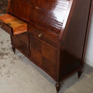 Mueble Secretaire Inglés de Madera con Puertas Vidriadas y Cajones - imagen 3