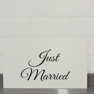 Cuadro Paisaje y Letrero "Just Married" - imagen 2