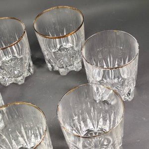 Seis Vasos de Cristal para Whisky con Borde Dorado - imagen 8