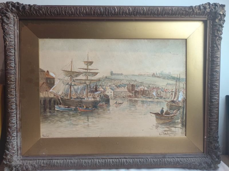 Acuarela de Marina firmada por Fred Fritch