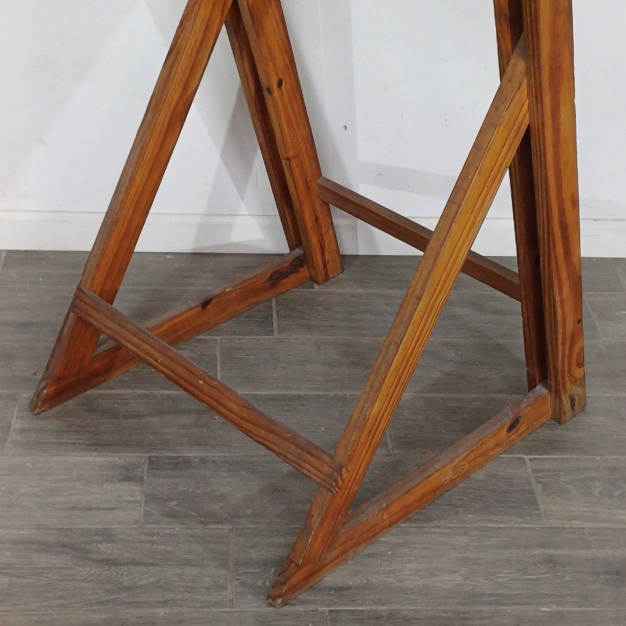 Mesa de dibujo en pino ajustable con tapa de enchapado - imagen 7