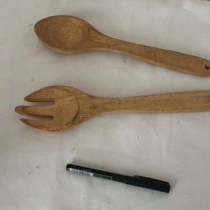 Par de Cubiertos de Madera para Ensalada, 30 cm - imagen 1