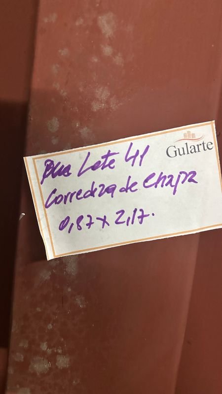 Puerta corrediza de chapa metálica para hogar - imagen 2