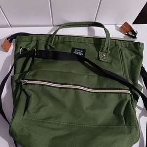 Set de Viaje: Mochila con Ruedas y Bolso Chico a Juego X.SH.D. Verde Lona - imagen 5