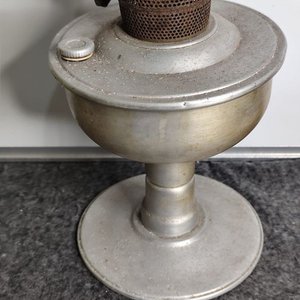 Lámpara de Aceite Aladdín Antigua con Tubo de Vidrio Original - imagen 4