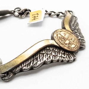 Pulsera de Plata y Oro con Grabado "Ramón, CRB" - 25.3gr - imagen 2