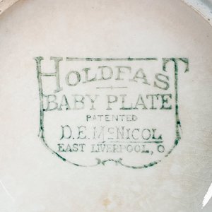 Plato Hondo Infantil Loza Inglesa "Holdfast Baby Plate" Blanco Decoración Niños - imagen 3