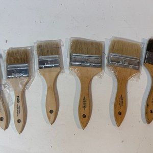 Lote de 7 Pinceles Nuevos de Madera y Plástico - imagen 1