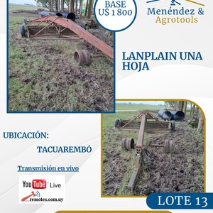 Lote anterior: Rolo Compactador Agrícola Lanplain Una Hoja