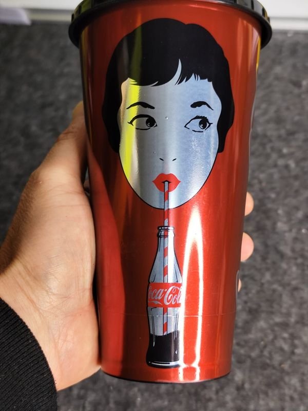 Vaso Coleccionable Coca-Cola Nuevo con Tapa y Sorbete