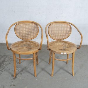 Par de Sillones Estilo Vienes con Esterillado Desgastado - imagen 1
