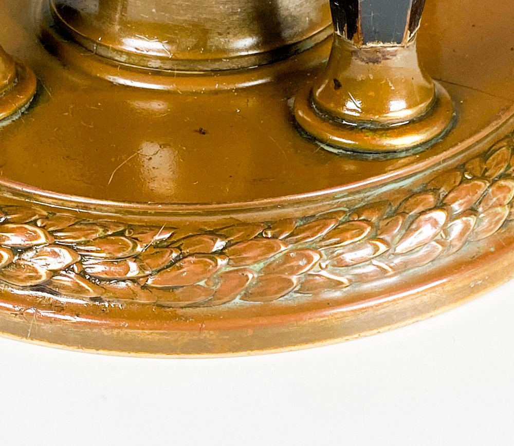 Centro de mesa en bronce con columnas - imagen 4