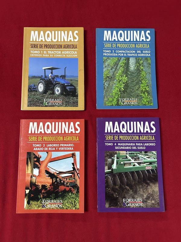 Serie Completa "Máquinas" de Producción Agrícola: 4 Tomos