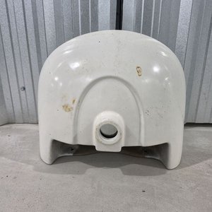 Pileta Lavatorio de Cerámica Blanca Diseño Semicircular - imagen 5
