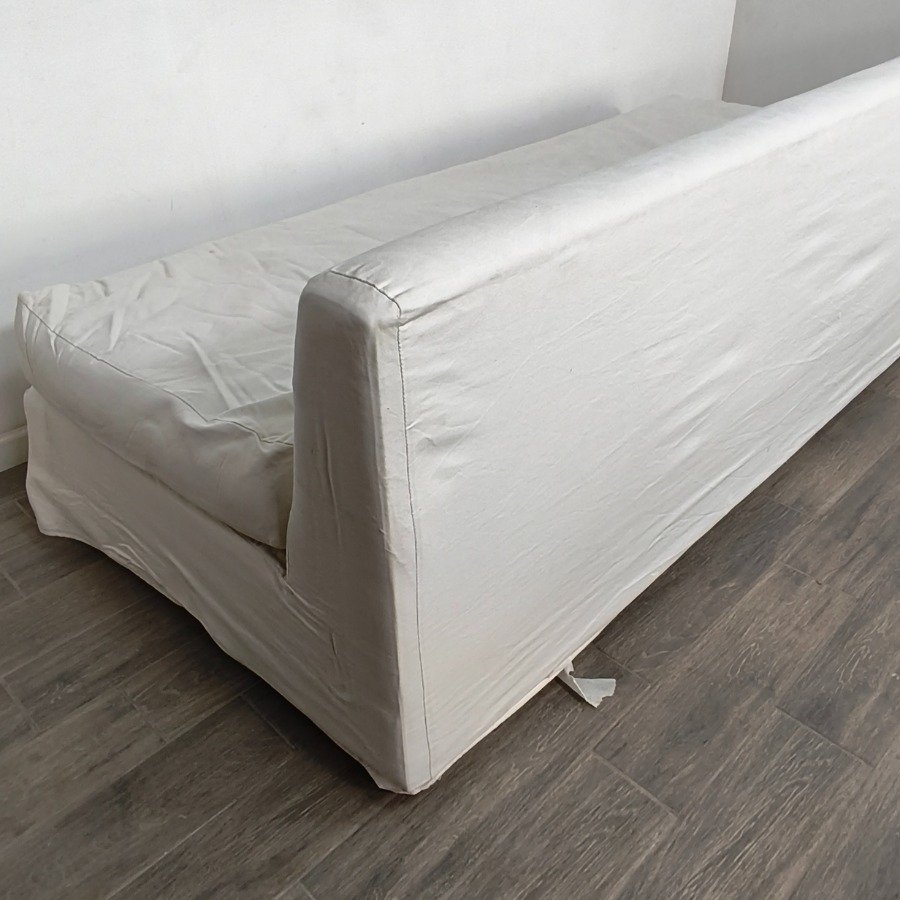 Sillón tipo camastro tapizado en Jean blanco - imagen 12