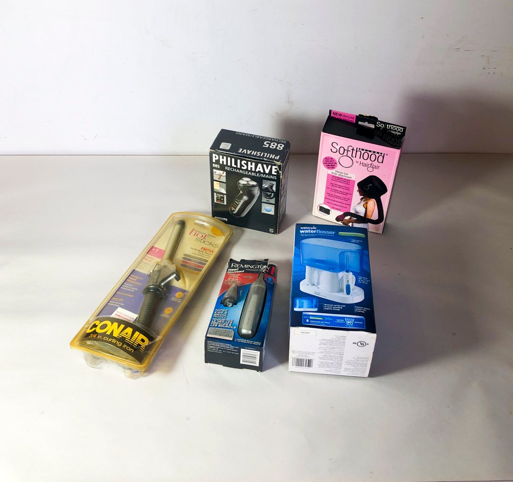 Set de Cuidado Personal: Secador, Plancha, Depiladora, Afeitadora y Water Flosser