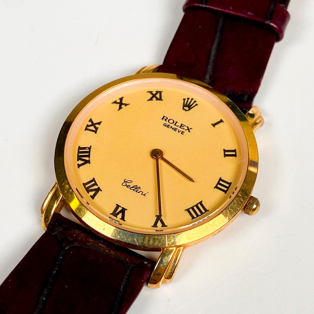 Reloj pulsera Rolex de cuero y oro - imagen 2