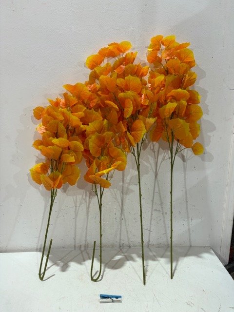 Flores Naranjas Artificiales Decorativas