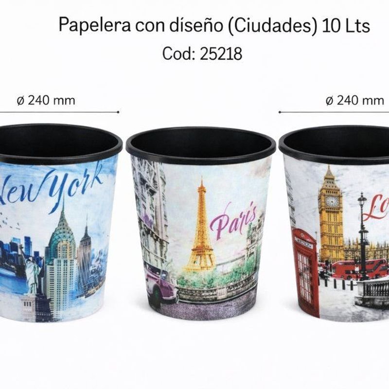 Lote anterior: Papelera con diseño de 10 litros