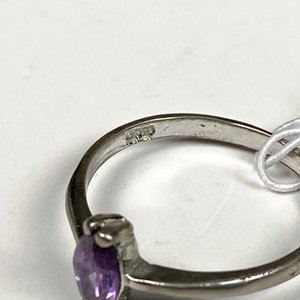 Anillo de Plata con Piedra Violeta Talla 17 mm - imagen 4
