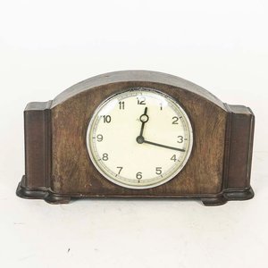 Reloj de Sobremesa Alemán de Madera con Esfera Blanca - imagen 1