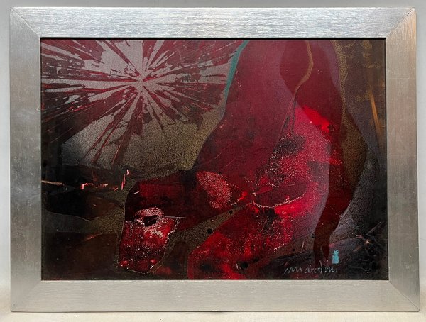 Pintura abstracta de Vicente Martin, 'Abstracto', en cartulina - imagen 2