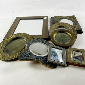 Lote de 8 Espejos con Marcos Metálicos de Diversos Diseños - imagen 2